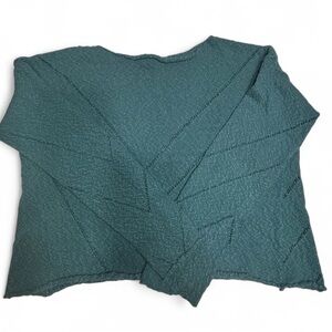Heyson Teal Boatneck Off the Shoulder Knit Sweater size Large